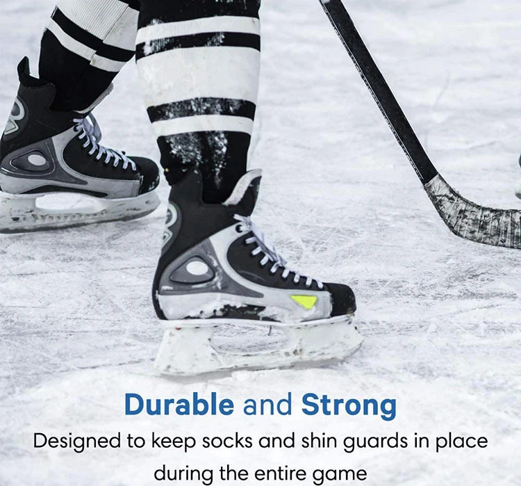 Custom Logo Wholesale 0.5 Inch Field Black White Clear Sock Shin Pad Stick Puck Stretch Grip Ice Hockey Tape