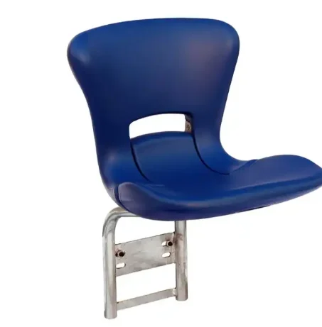 Hot sale blue easy clean aluminumfolding stadium seat for basketball gym