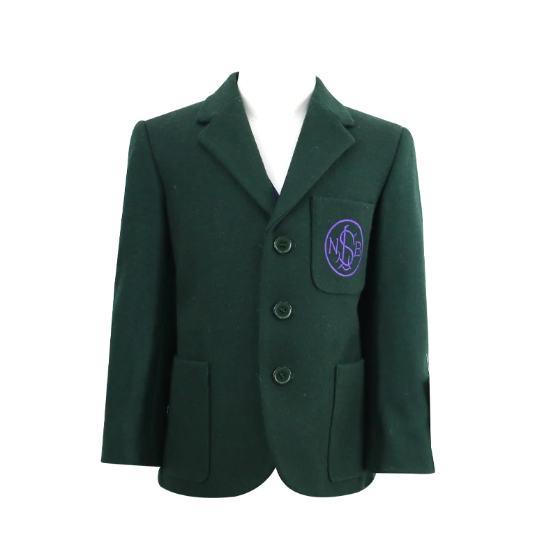  Hot Product kids Green classic school uniform custom wool fabric