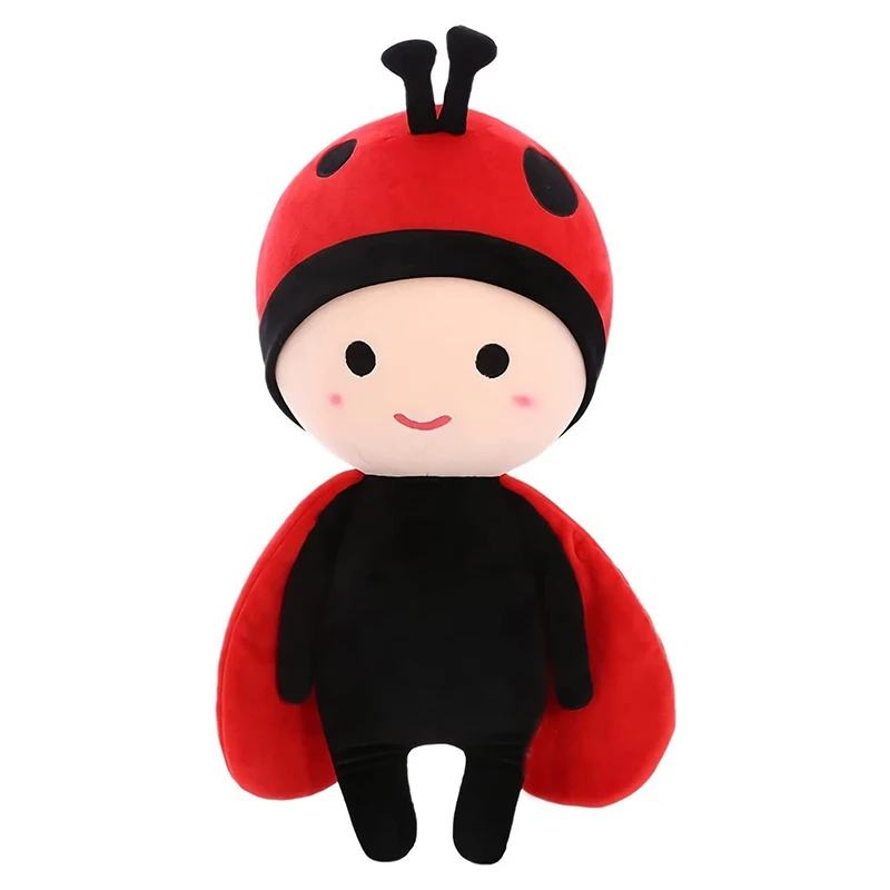 Factory Custom Design Bee Friend Ladybird Beetle Soft Insect Cuddly Lady Bug Toy Ladybug Stuffed Animal Plush Toy for Toddlers