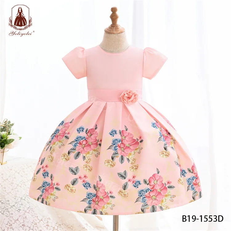 Yoliyolei Factory Supplied Newest, 5 Years Kids clothing princess style 2 year old girl children Party Dress/