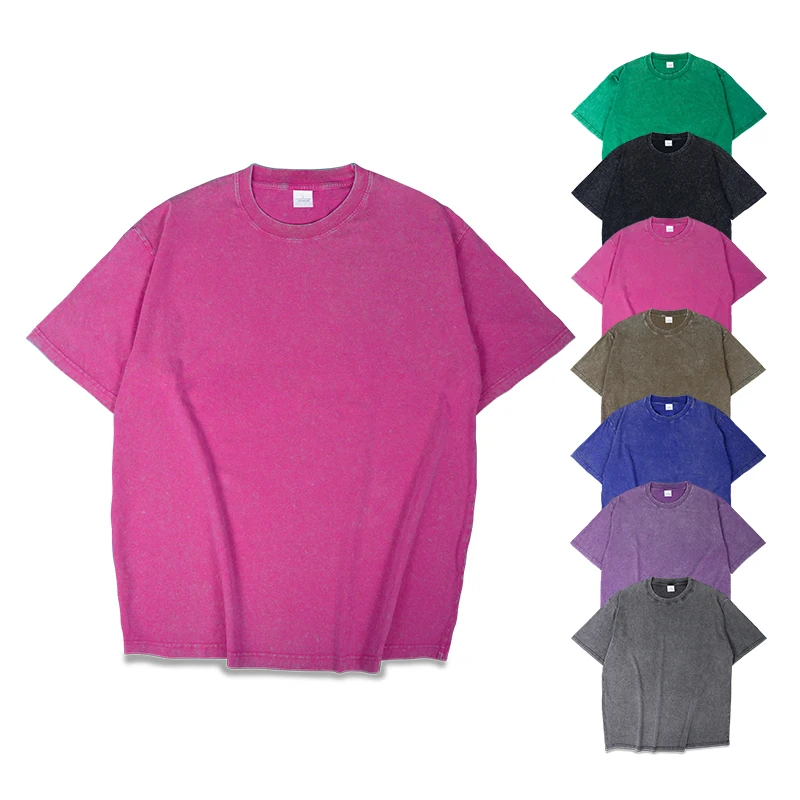 Wholesale 230gsm Streetwear Plain Oversized Tshirt Custom Essentials Cotton Crew Neck Oversized Cropped Machine Printing for Men