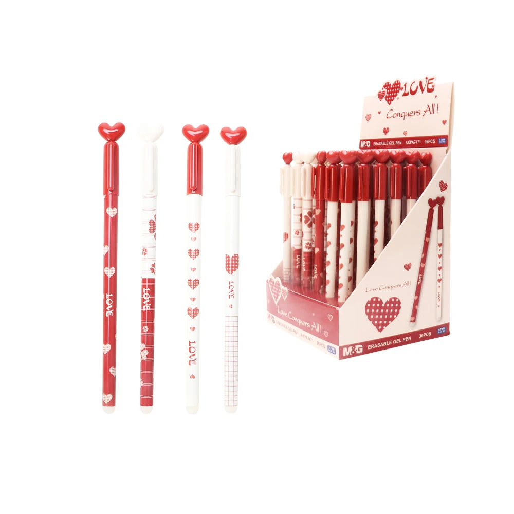 M & G чувствительные многоразовые милые студенческие креативные канцелярские принадлежности со стираемыми шариковыми ручками в форме маленького сердца синего цвета 0 7 мм