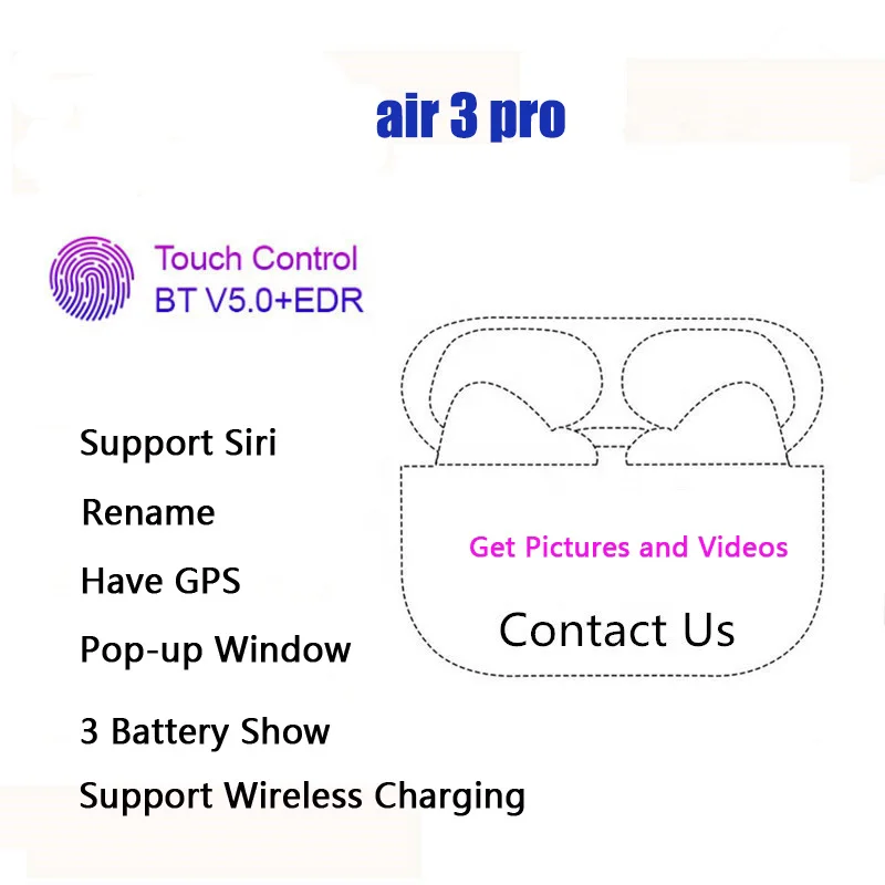 Высококачественные наушники-вкладыши с функцией GPS поддержка air 3 ANC TWS наушники беспроводные 2 Беспроводная зарядка Gen