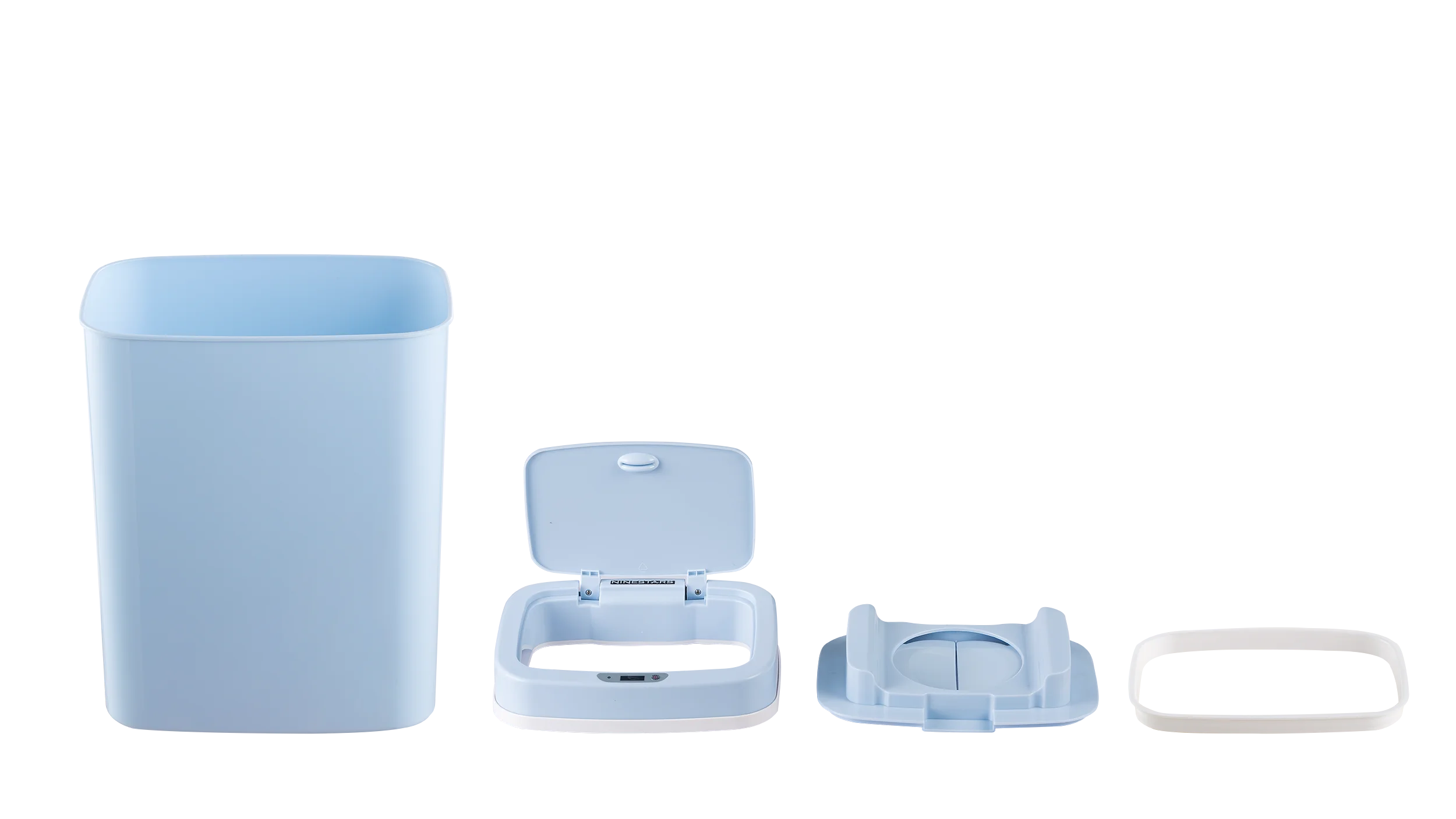 Infrared 12L With Side-by-side Lid For Household Diaper Trash Can Automatic Package Self Seal Smart Trash Can