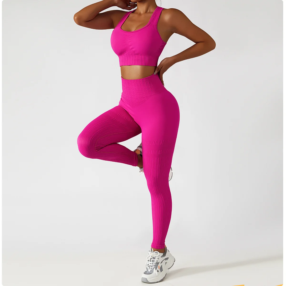 Wholesale Fitness Clothing Seamless Tights Sport Pants High Waisted Sexy Ass Yoga Leggings For Women