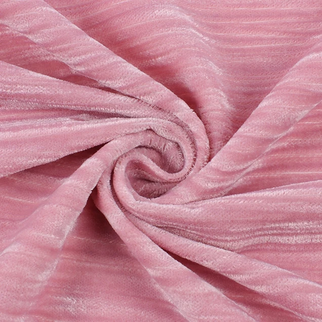 100% Polyester Non Stretch Pressed Crepe Velvet Fabric Wrinkled Velvet Fabric Silk Velvet Fabric