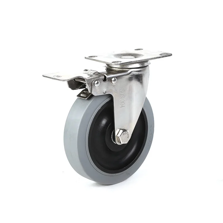 Weihang 4 inch swivel casters with brake Plastic Casters Wheels wholesale
