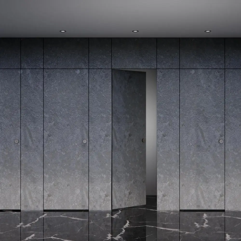 DEBO HPL wood grain partitions hinge cubicle for school partitions toilet