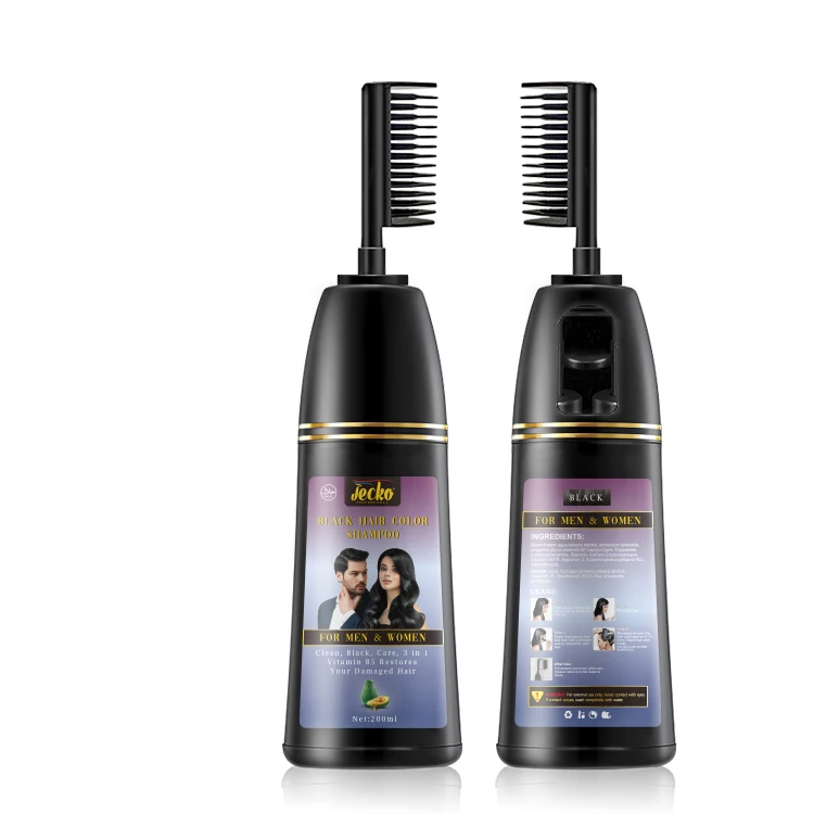 Wholesale Natural Black Hair dye shampoo Hair colour dye shampoo with comb