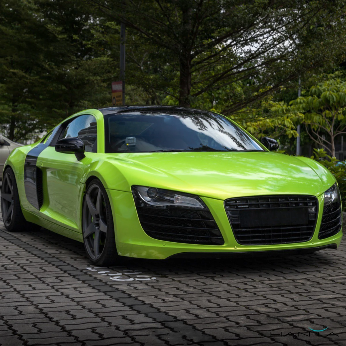 Fluorescence 1.52*18 M Colorful Yellow PVC Auto Vinyl Wrap Car Sticker