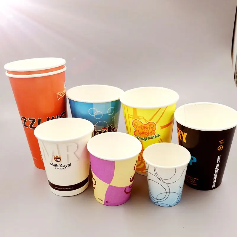 custom printed coffe 4oz white recycled single wall tea paper cups wholesale for coffee for sale