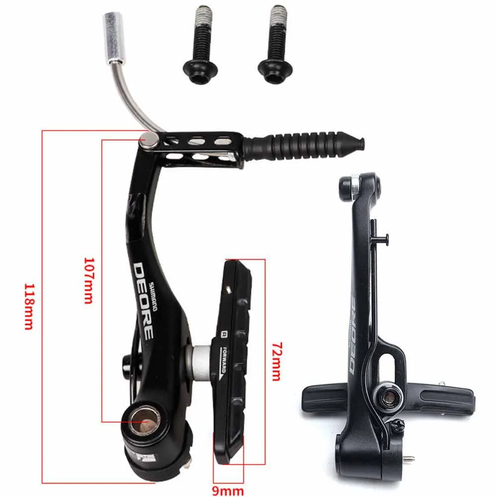 
Details about Shimano Alivio BR-T610 V-Brake Set MTB FRONT AND REAR SET Black 