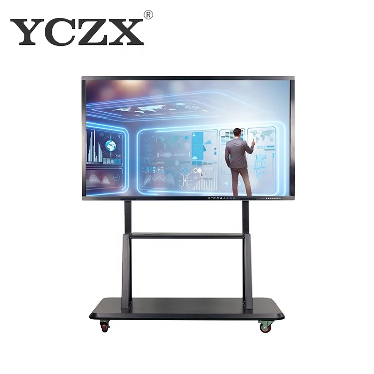 4K HD СВЕТОДИОДНАЯ большая смарт-плата все в одном белая доска 75 дюймов со встроенным инфракрасным сенсорным экраном для бизнеса