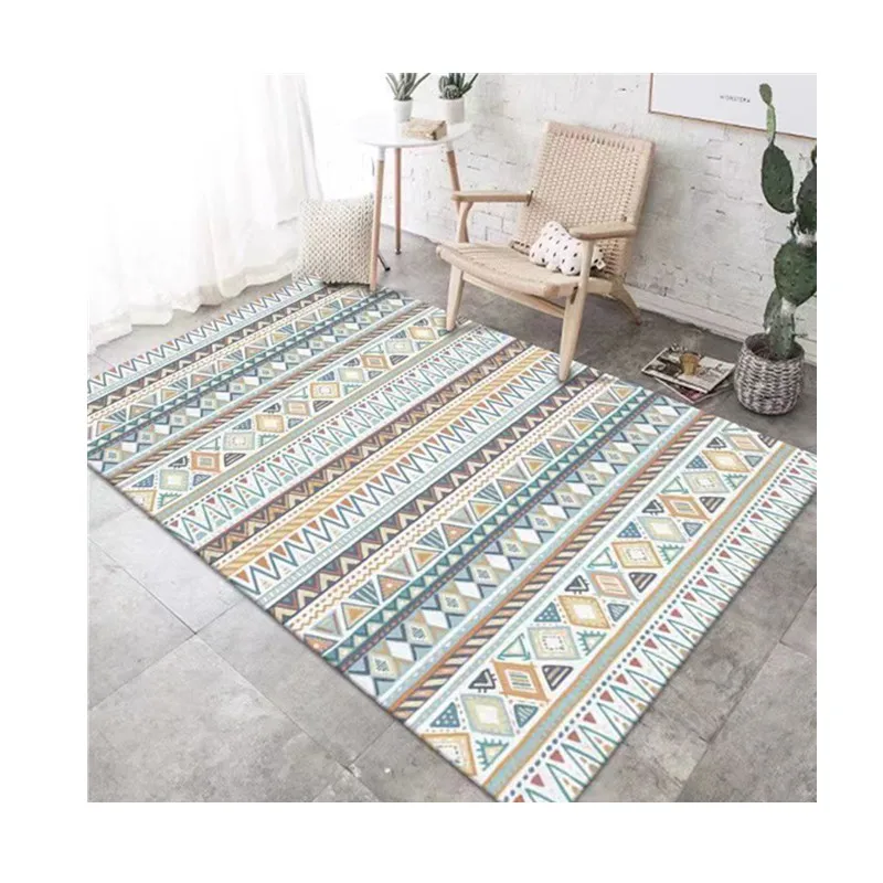 Persian Moroccan style living room carpet printed on crystal velvet floor rug cheap can be customized carpets and rugs mat