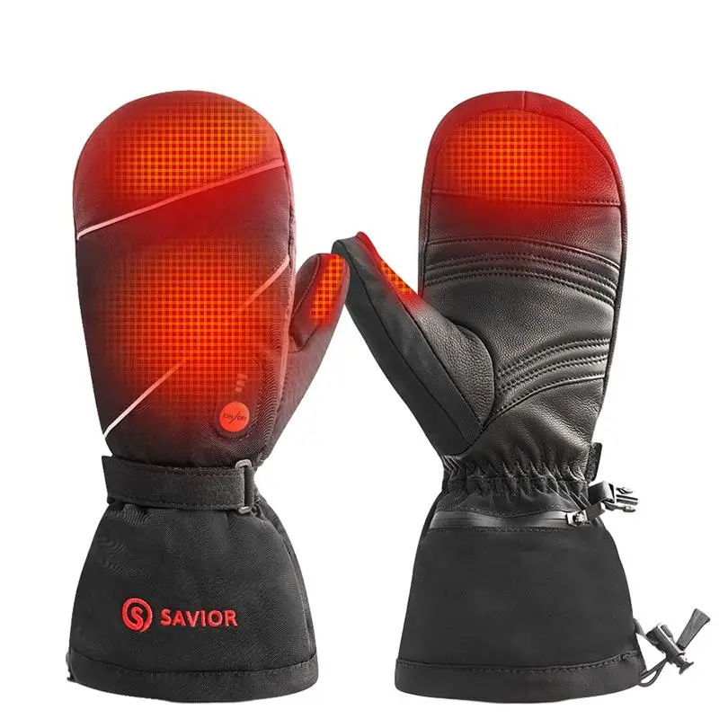Savior Outdoor Activities Rechargeable Heated Skiing Gloves Waterproof Winter Warming Gloves for Snowboarding