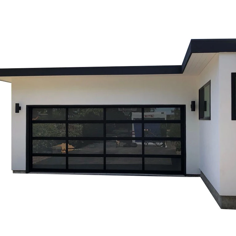 China Manufacturer Tempered Aluminum Glass Garage Door