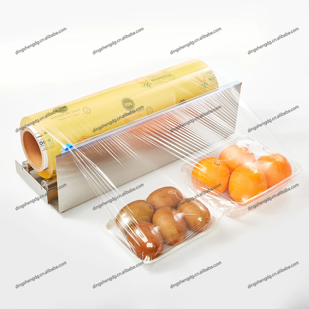Food Grade PVC Cling Film Jumbo Roll Stretch Film For Household Kitchen Fresh Keeping Wrapping
