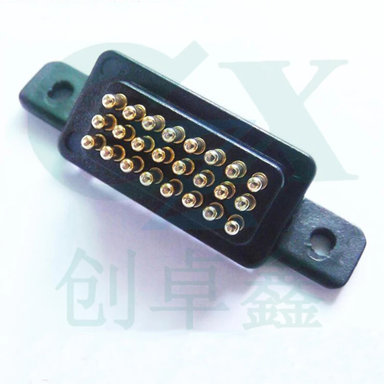 smt spring laoded copper 24 pin pogo pin connector