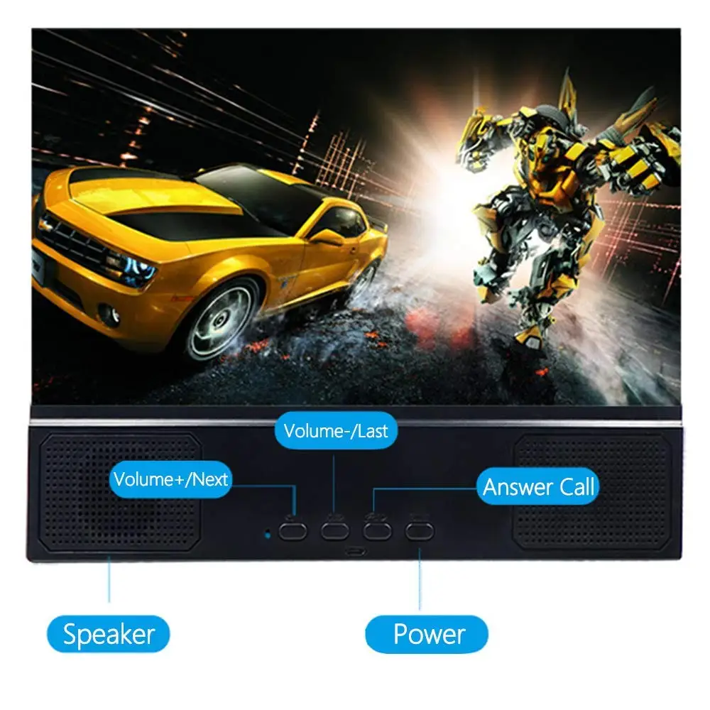 12 inch 3D Mobile Phone Enlarger Ampliador de pantalla de celular  Phone Screen Magnifier with Bluetooth speakers