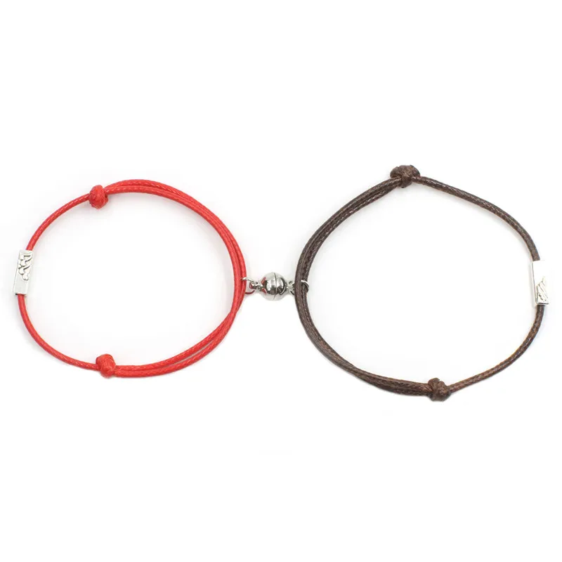 8colors Custom Magnetic Mountain and Sea Alloy bracelet For Couple 2pcs/set KIB029