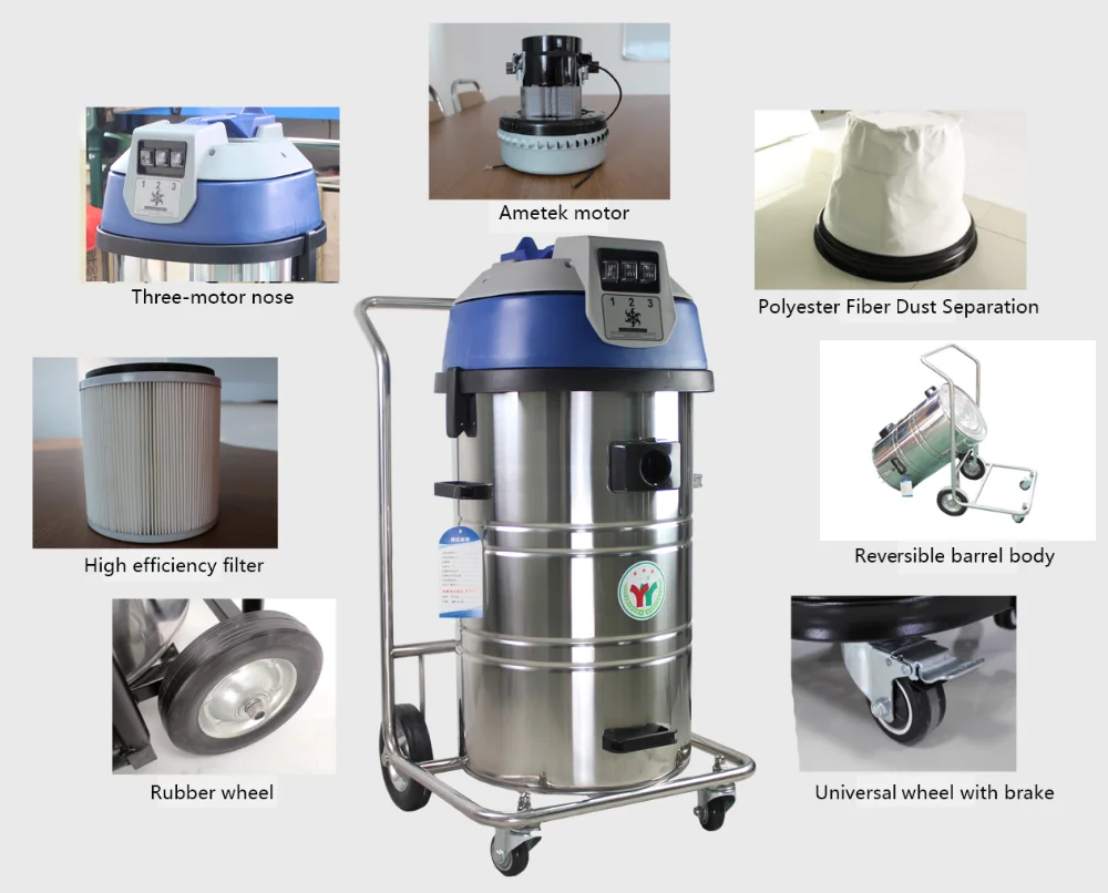 3600W Wet and Dry Industrial Vacuum Cleaner with Cleaning Machine