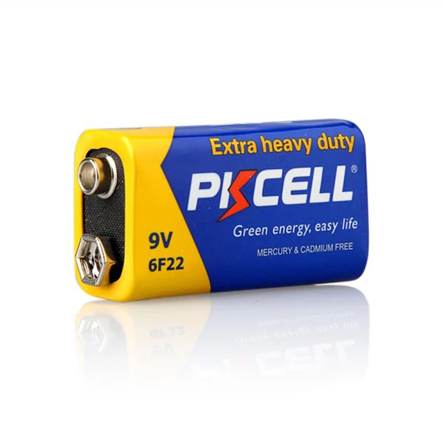 Shenzhen pkcell brand zinc carbon batteries 9v 6f22 for remote control