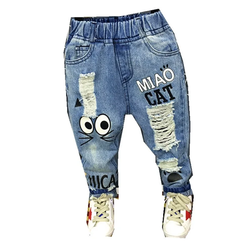 Wholesale Ripped patchwork cool Children Jeans Pants Denim Kids Boy Jeans