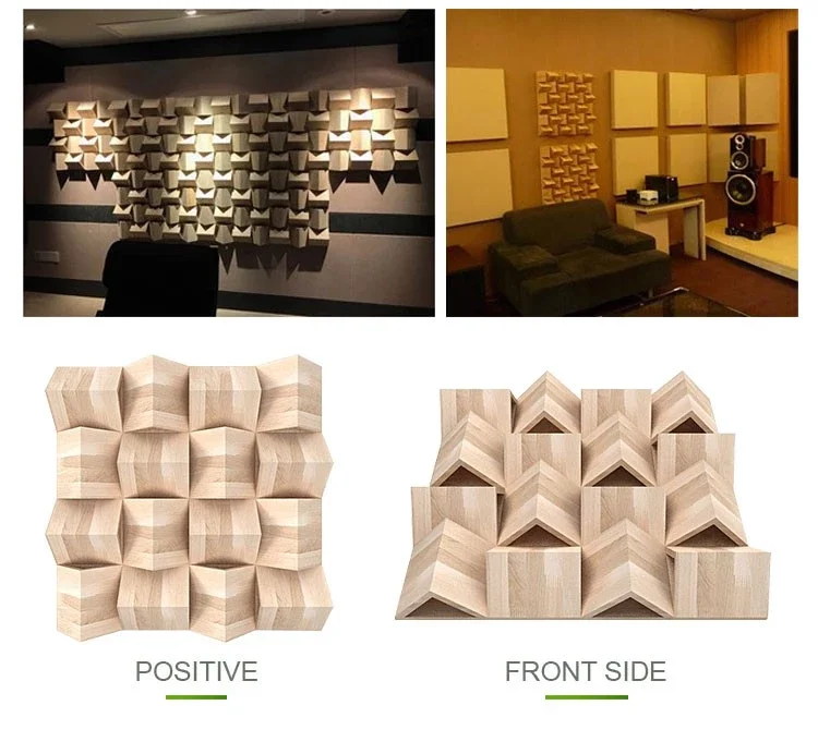 3D Solid Grids Shape Wooden Sound Diffuser Acoustic Diffuser Panels for Studio Cinema