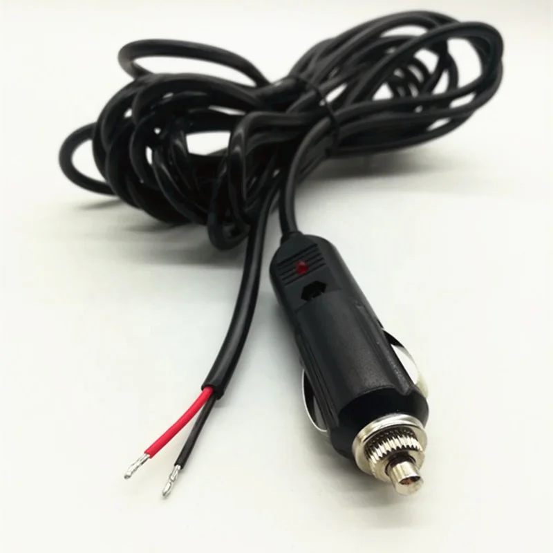 Custom 18awg 5A bare wire tinned end car cigarette lighter extension cable