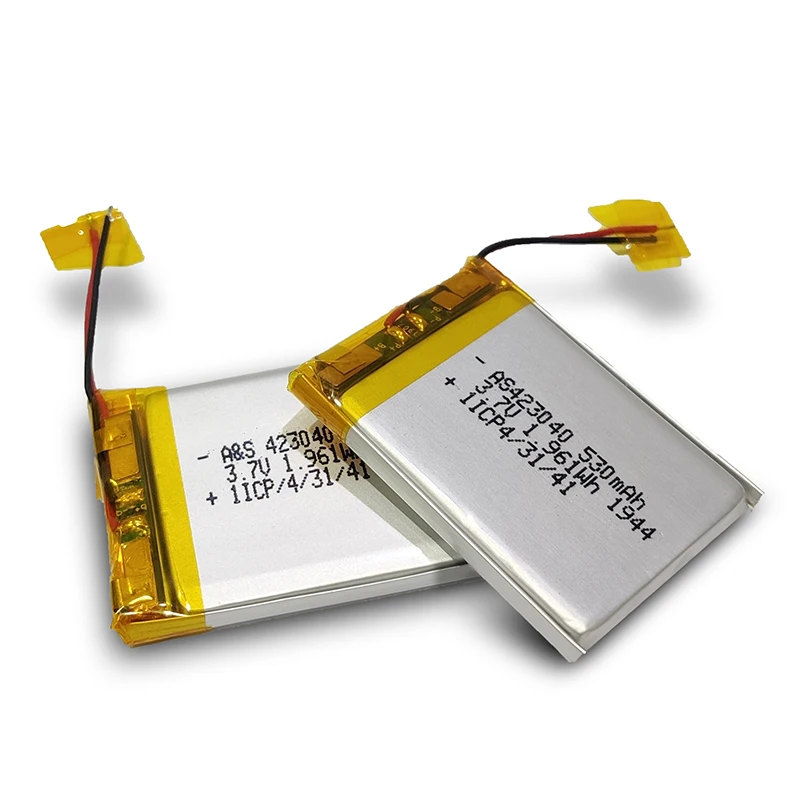  Перезаряжаемый литий-полимерный аккумулятор UL2054/IEC62133/KC сертификаты 423040 3 7 в 500 мАч
