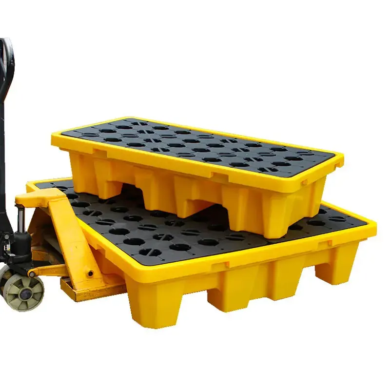 Nestable 2 4 Drum Spill Containment Leakproof Plastic Spill Pallet