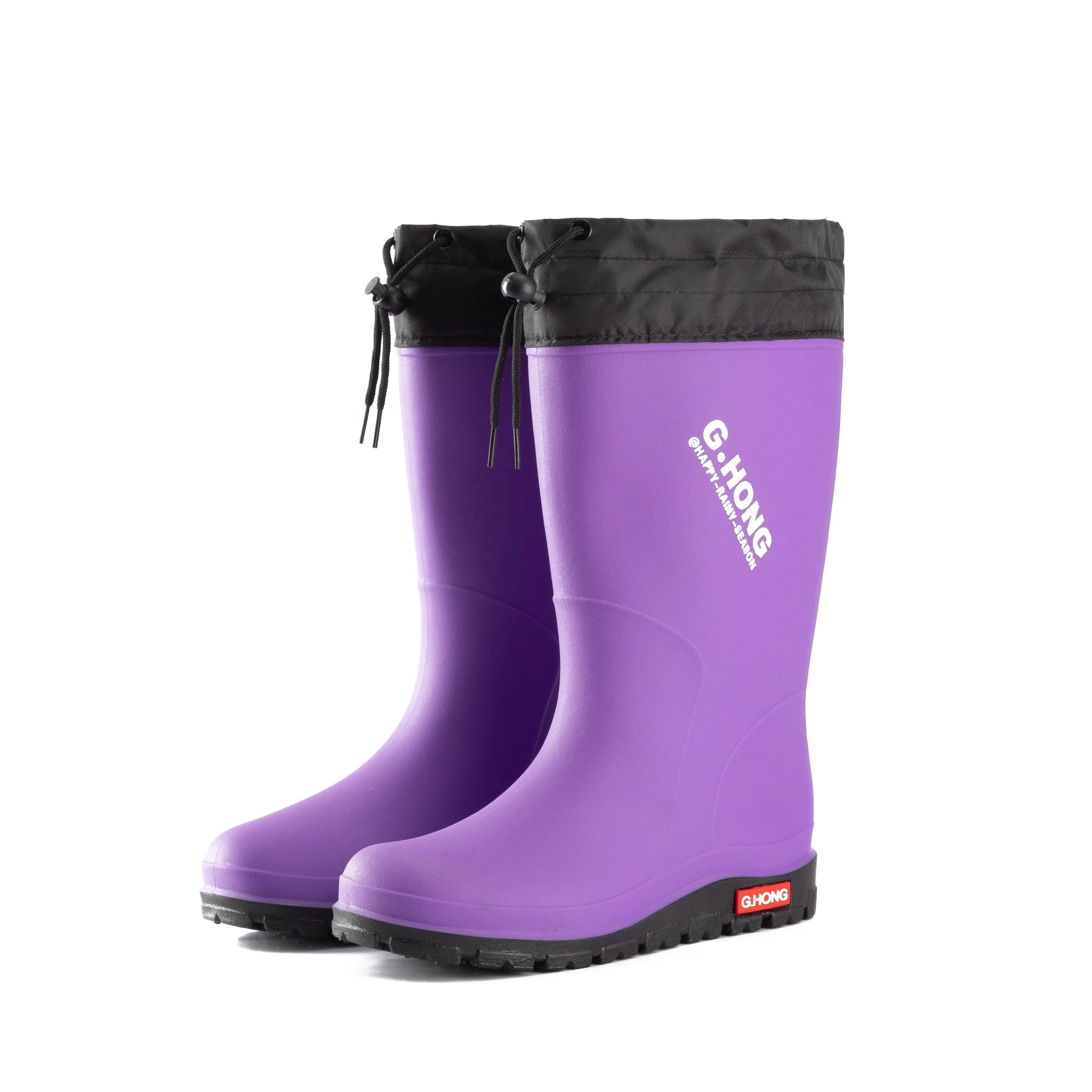 Adult Women PVC Waterproof Work Garden Cotton Rain Boots