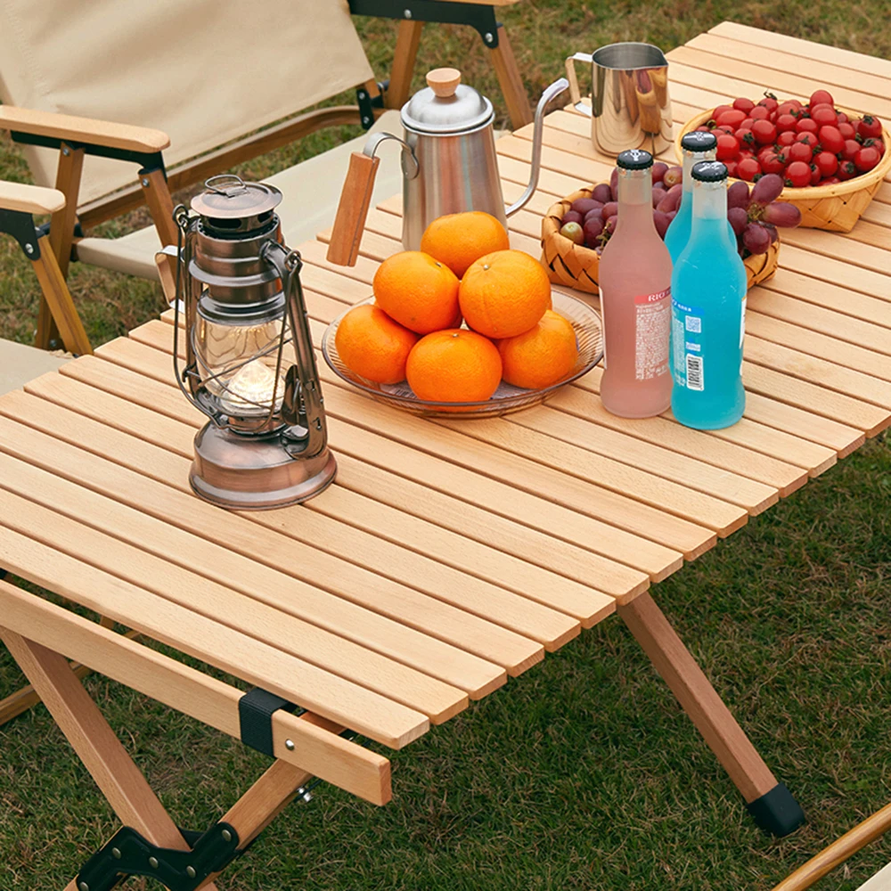 Outdoor Garden Picnic Portable Rectangle collapsible Dinning Table wood foldable BBQ Camping Self- driving tour egg roll table