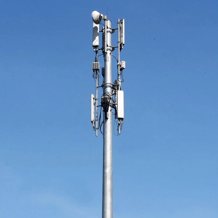 signal tower galvanized single tube telecommunication lattice tower antenna steel poles