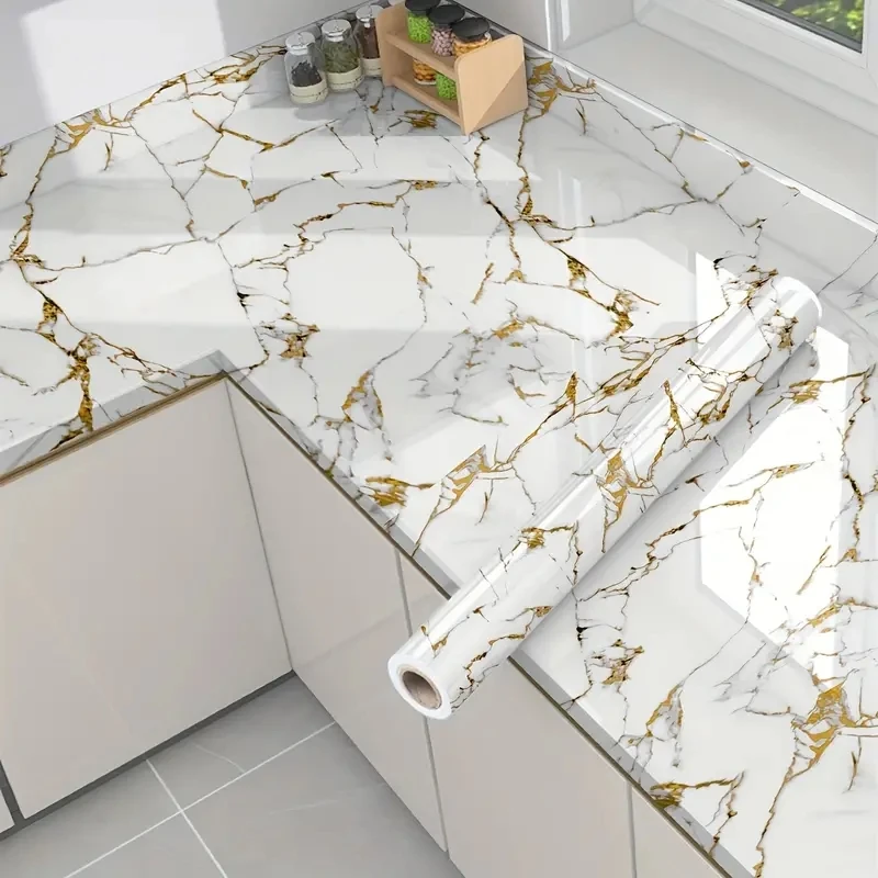 Peel And Stick Wall Decor Marble Wall Sticker Self-Adhesive Marble Wallpaper for House Decor