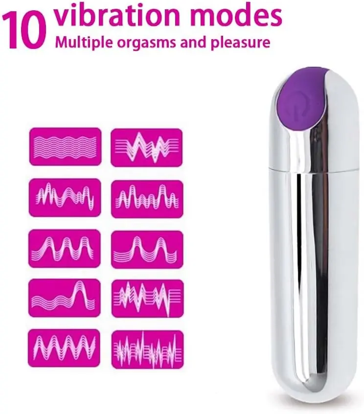 10 Speeds Mini Bullet Vibrator Clitoris Stimulator G-spot Orgasm Dildo Vibrator Sex Toy for Women Beginner Vaginal Anal Massage