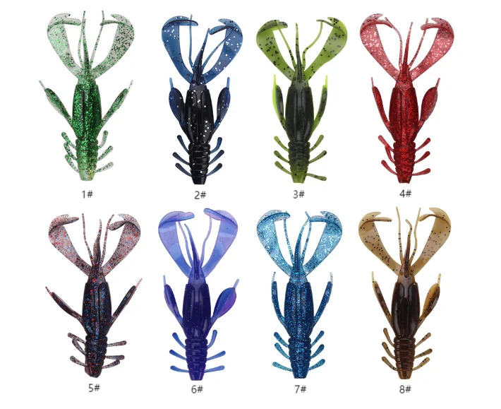 bicolor Soft shrimp with many whiskers lure soft bait Soft prawn Dummy bait 10cm 10g wholesales