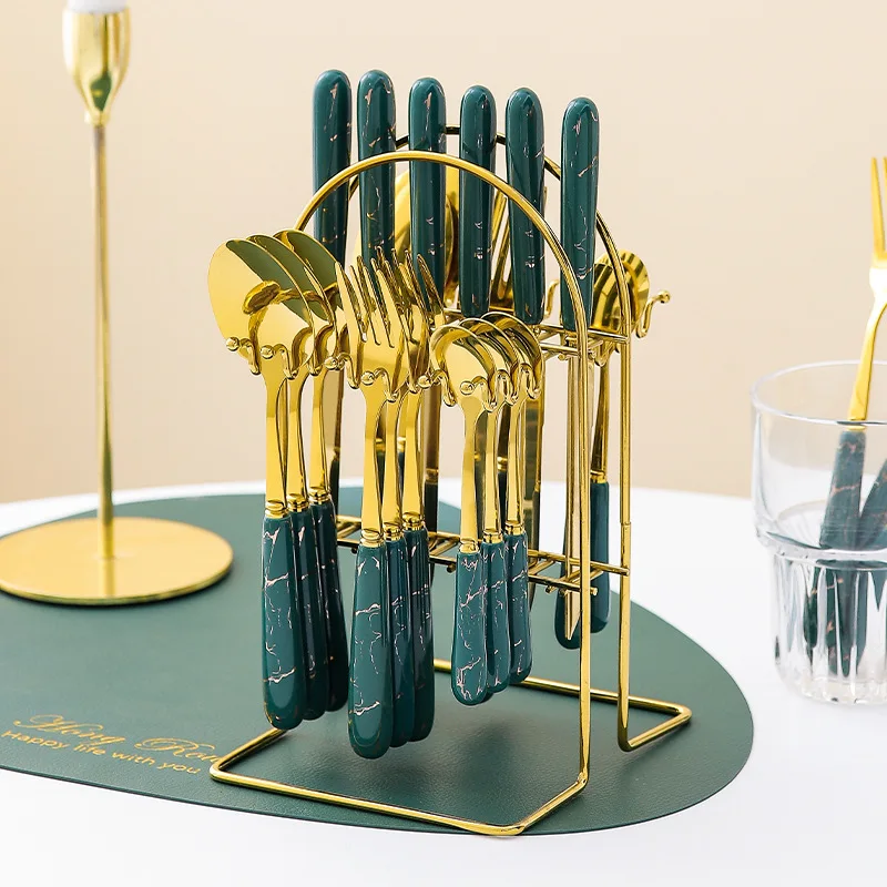 Top Selling Disposable Gold Forks And Knife Camping Spoon and Fork Cutlery for Kitchen Restaurant