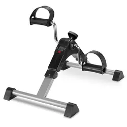 Under Desk Bike Pedal Exerciser with Electronic Display for Legs and Arms Workout Mini Pedal Exercise Bike