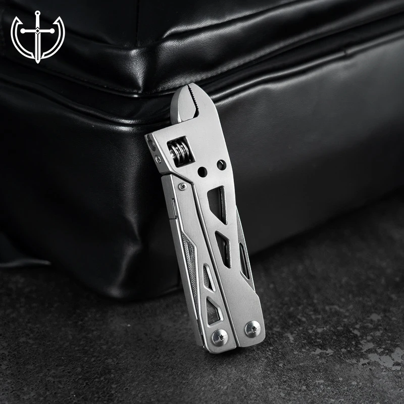 Hot sale CNC machining outdoor plier stainless steel silver color multi function OEM Camping  plier wrench