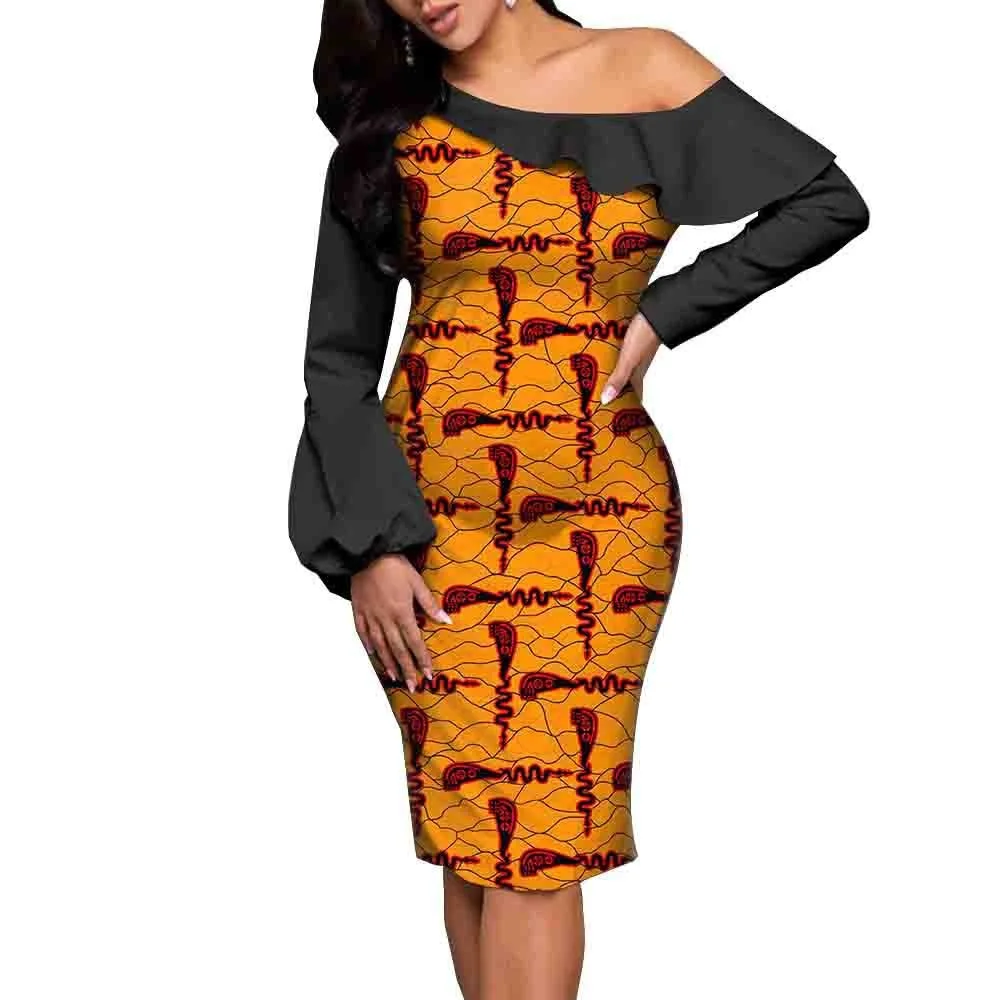 New hot selling African ethnic printing batik cotton large fashion dress