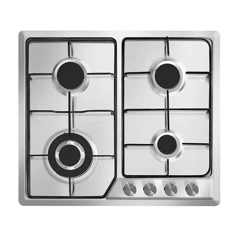 Kitchen Cooking Gas Cooktop Desktop Built-in Gas Cooker Enamel Furnace Frame Multiple Functions 4 Plate Gas Burner Stove