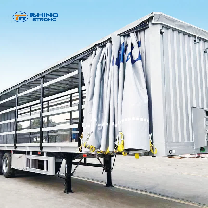 Cheap price new model semi-trailer 3 AXIS van trailer FOR SALE