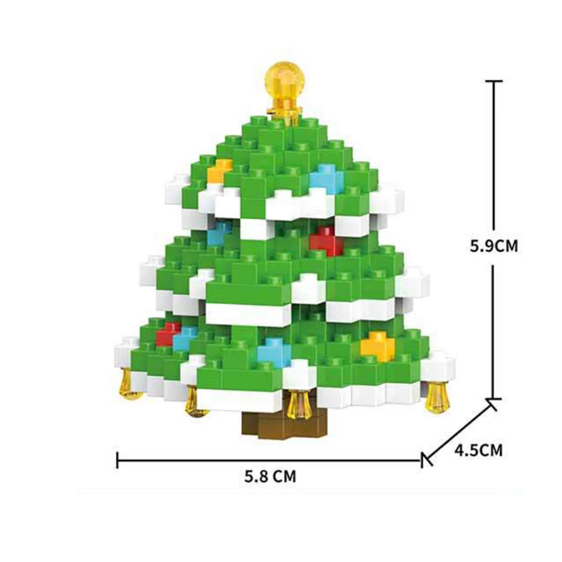 Creative Christmas Series Building Blocks Assembled Toys Santa Claus Snowman Tree Kawaii Bricks Model For Children Xmas Gifts