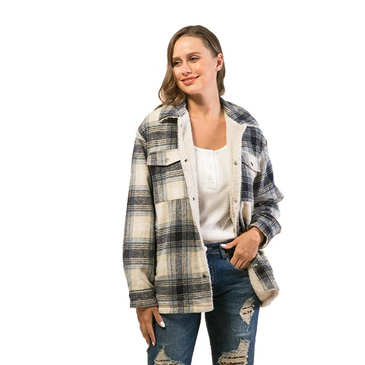 The New Ladies Plaid Jacket With Cotton Lining