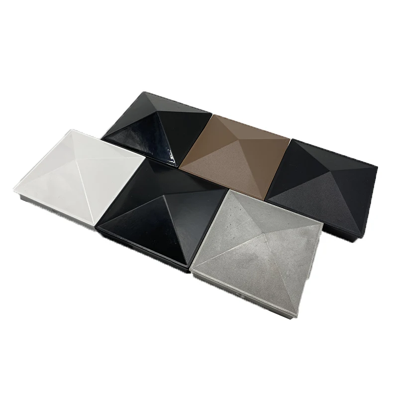 3.5 inch Aluminum pyramid post cap for 3.5 inch square post