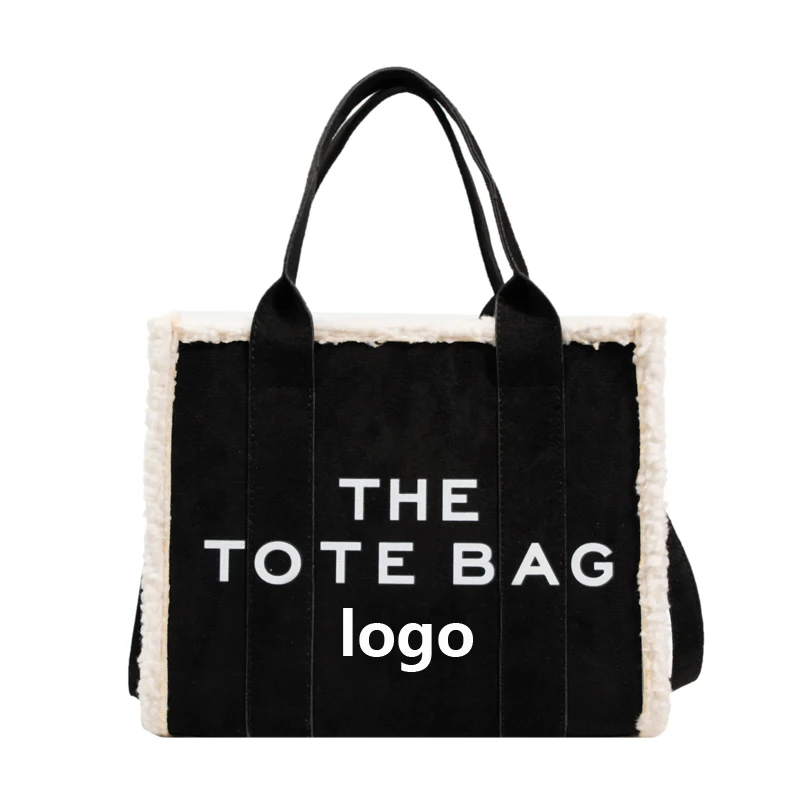 BM9353 Wholesale Famous Brand Womens Velvet Tote Bags Luxury Ladies Hand Bags Designer Bags Women wool leather Tote Handbags