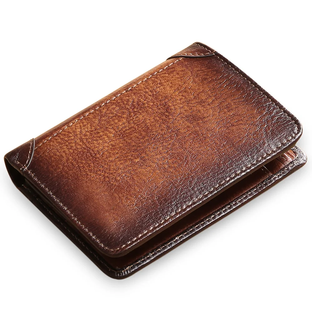 RU Cell Phone Card Holder High Quality Business Card Holder Luxury Wallet Slim Hot Selling Real Linen Men Short