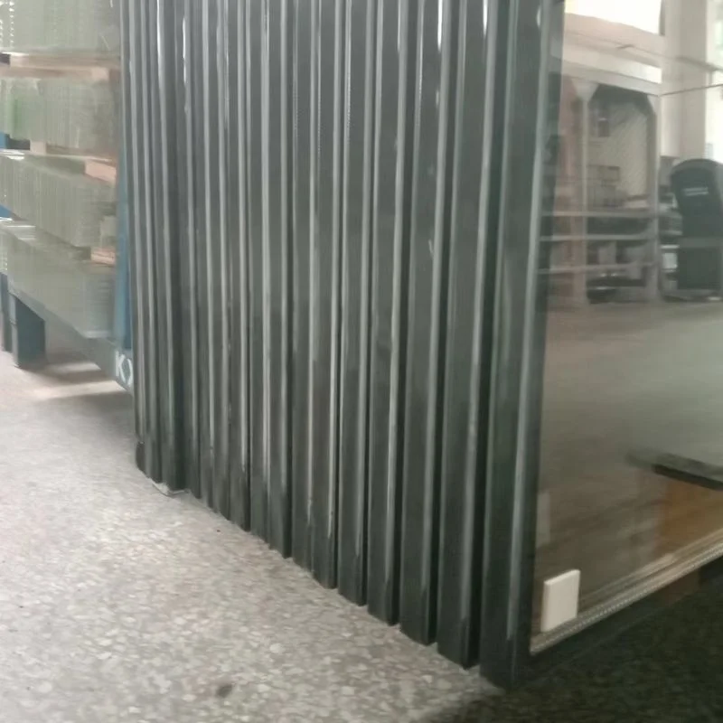 China professional manufacturing glass factory custom 6mm+12A+6mm  insulating glass with curtain and railing